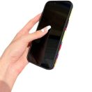 Apple iPhone 13, Szilikon tok, kézpánttal, virág minta, Flower Case, mintás