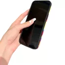 Apple iPhone 15 Pro, Szilikon tok, kézpánttal, virág minta, Flower Case, mintás