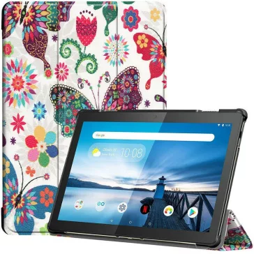   Huawei Honor Pad X9 (11.5), mappa tok, színes nagy pillangó minta, Trifold, fehér