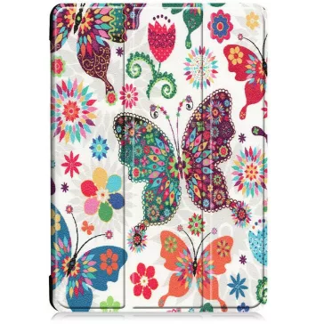   Huawei Honor Pad X9 (11.5), mappa tok, színes nagy pillangó minta, Trifold, fehér