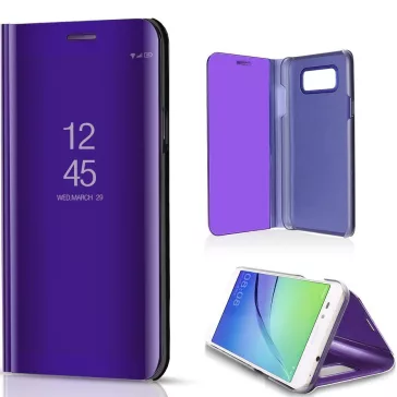   Samsung Galaxy A05 SM-A055F, Oldalra nyíló tok, hívás mutatóval, Smart View Cover, lila (utángyártott)