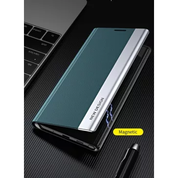   Samsung Galaxy A05 SM-A055F, Oldalra nyíló tok, stand, Wooze Silver Line, rózsaszín