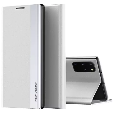   Samsung Galaxy A05 SM-A055F, Oldalra nyíló tok, stand, Wooze Silver Line, világosszürke