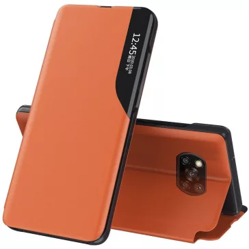   Samsung Galaxy A05s SM-A057F, Oldalra nyíló tok, stand, hívás mutatóval, Wooze FashionBook, sárga