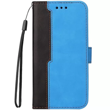  Samsung Galaxy A05s SM-A057F, Oldalra nyíló tok, stand, kártyatartóval, kézpánttal, Wooze Colour Wallet, kék
