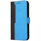 Samsung Galaxy A05s SM-A057F, Oldalra nyíló tok, stand, kártyatartóval, kézpánttal, Wooze Colour Wallet, kék