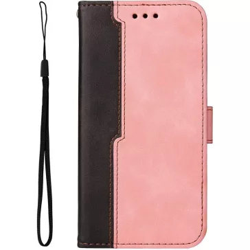   Samsung Galaxy A05s SM-A057F, Oldalra nyíló tok, stand, kártyatartóval, kézpánttal, Wooze Colour Wallet, rózsaszín