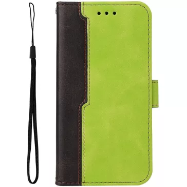   Samsung Galaxy A05s SM-A057F, Oldalra nyíló tok, stand, kártyatartóval, kézpánttal, Wooze Colour Wallet, zöld