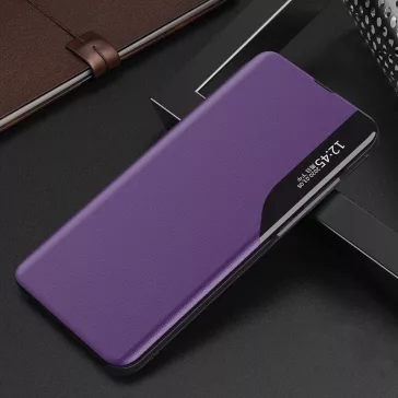   Samsung Galaxy A15 4G / A15 5G SM-A155F / A156B, Oldalra nyíló tok, stand, hívás mutatóval, Wooze FashionBook, lila
