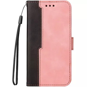   Samsung Galaxy A15 4G / A15 5G SM-A155F / A156B, Oldalra nyíló tok, stand, kártyatartóval, kézpánttal, Wooze Colour Wallet, rózsaszín