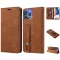 Samsung Galaxy A25 5G SM-A256B, Oldalra nyíló tok, stand, kártyatartóval, kézpánttal, Wooze Business Plus, barna