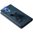 Samsung Galaxy A25 5G SM-A256B, Oldalra nyíló tok, stand, kártyatartóval, kézpánttal, Wooze Business Plus, kék