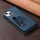 Samsung Galaxy A25 5G SM-A256B, Oldalra nyíló tok, stand, kártyatartóval, kézpánttal, Wooze Business Plus, kék