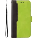 Samsung Galaxy A25 5G SM-A256B, Oldalra nyíló tok, stand, kártyatartóval, kézpánttal, Wooze Colour Wallet, zöld