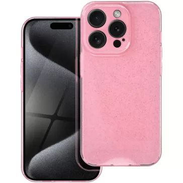  Samsung Galaxy A14 4G / A14 5G SM-A145F / A146B, Szilikon tok, 2 mm vastag, csillogó hátlap, rózsaszín