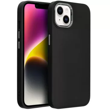   Samsung Galaxy A05 SM-A055F, Szilikon tok, közepesen ütésálló, fémhatású kamera keret, Frame Case, fekete