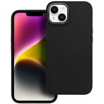   Samsung Galaxy A05 SM-A055F, Szilikon tok, közepesen ütésálló, fémhatású kamera keret, Frame Case, fekete