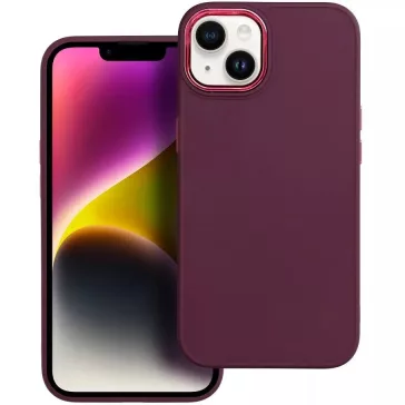  Samsung Galaxy A05 SM-A055F, Szilikon tok, közepesen ütésálló, fémhatású kamera keret, Frame Case, lila