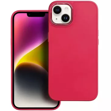   Samsung Galaxy A05 SM-A055F, Szilikon tok, közepesen ütésálló, fémhatású kamera keret, Frame Case, magenta