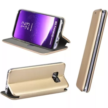   Samsung Galaxy A05 SM-A055F, Oldalra nyíló tok, stand, Forcell Elegance, arany