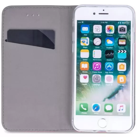 Samsung Galaxy A05 SM-A055F, Oldalra nyíló tok, stand, Smart Magnet, piros