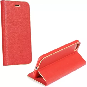   Samsung Galaxy A05 SM-A055F, Oldalra nyíló tok, stand, Luna Book, piros