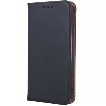   Samsung Galaxy A05s SM-A057F, Oldalra nyíló tok, valódi bőrtok, stand, Smart Pro, fekete