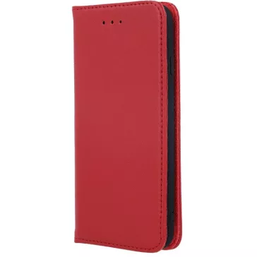   Samsung Galaxy A25 5G SM-A256B, Oldalra nyíló tok, valódi bőrtok, stand, Smart Pro, piros