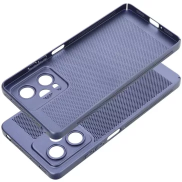   Samsung Galaxy A25 5G SM-A256B, Műanyag hátlap védőtok, légáteresztő, lyukacsos minta, Breezy, kék