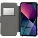 Samsung Galaxy A25 5G SM-A256B, Oldalra nyíló tok, légpárnás sarok, bőrhatású, karbon minta, Razor Book, kék