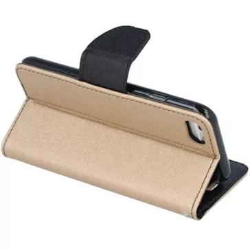   Samsung Galaxy A34 5G SM-A346B, Oldalra nyíló tok, stand, Fancy Book, arany/fekete