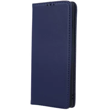   Samsung Galaxy A25 5G SM-A256B, Oldalra nyíló tok, valódi bőrtok, stand, Smart Pro, sötétkék