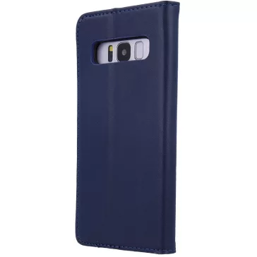   Samsung Galaxy A25 5G SM-A256B, Oldalra nyíló tok, valódi bőrtok, stand, Smart Pro, sötétkék