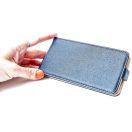 Xiaomi Redmi 13C 4G / Redmi 13C 5G / Poco C65, Forcell lenyitható bőrtok, Slim Flexi, felfelé nyíló - kinyitható, fekete