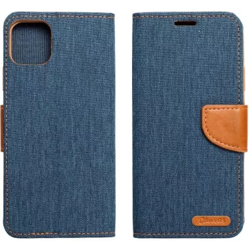   Samsung Galaxy A35 5G SM-A356B, Oldalra nyíló tok, stand, Canvas Book, sötétkék