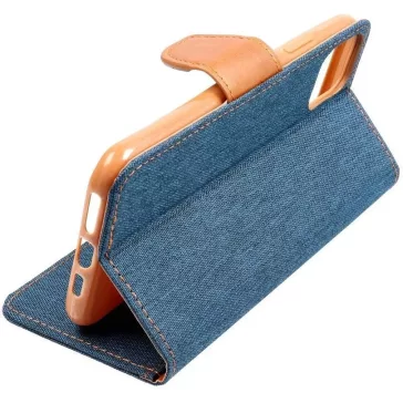   Samsung Galaxy A35 5G SM-A356B, Oldalra nyíló tok, stand, Canvas Book, sötétkék