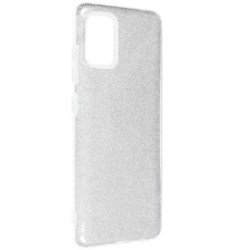   Samsung Galaxy A35 5G SM-A356B, Szilikon tok, csillogó, Forcell Shining, ezüst