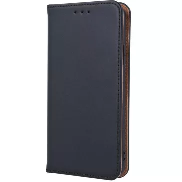   Samsung Galaxy A35 5G SM-A356B, Oldalra nyíló tok, valódi bőrtok, stand, Smart Pro, fekete