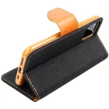   Samsung Galaxy A55 5G SM-A556B, Oldalra nyíló tok, stand, Canvas Book, fekete