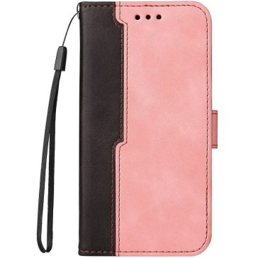   Xiaomi Redmi 13C 4G / Redmi 13C 5G / Poco C65, Oldalra nyíló tok, stand, kártyatartóval, kézpánttal, Wooze Colour Wallet, rózsaszín