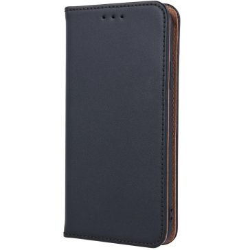   Xiaomi Redmi Note 13 Pro 4G / Poco M6 Pro 4G, Oldalra nyíló tok, valódi bőrtok, stand, Smart Pro, fekete