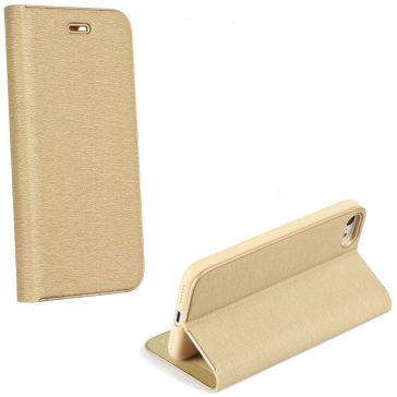   Xiaomi Redmi Note 13 Pro 5G / Poco X6 5G, Oldalra nyíló tok, stand, Luna Book, arany