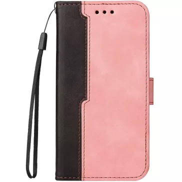   Samsung Galaxy A55 5G SM-A556B, Oldalra nyíló tok, stand, kártyatartóval, kézpánttal, Wooze Colour Wallet, rózsaszín