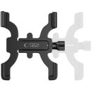 Univerzális, kerékpáros / biciklis tartó, 60 - 97 mm-es készülékekhez, kormányra szerelhető, 360°-ban forgatható, TP V3 Bike, fekete