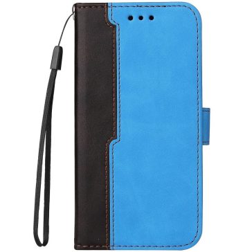   Xiaomi 14, Oldalra nyíló tok, stand, kártyatartóval, kézpánttal, Wooze Colour Wallet, kék