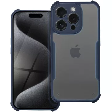   Samsung Galaxy A35 5G SM-A356B, Szilikon tok, közepesen ütésálló, légpárnás sarok, akril hátlap, Anti-Drop Case, átlátszó/sötétkék