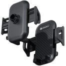 Autós tartó, Univerzális, szélvédőre vagy műszerfalra rögzíthető, tapadókorongos, max. 95 cm széles készülékekhez, Forcell Carbon Bracket 17, fekete
