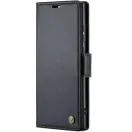 Samsung Galaxy A25 5G SM-A256B, Oldalra nyíló tok, stand, kártyatartóval, RFID technológiával, Wooze CaseME, fekete