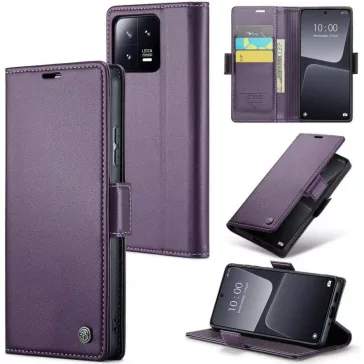   Samsung Galaxy A35 5G SM-A356B, Oldalra nyíló tok, stand, kártyatartóval, RFID technológiával, Wooze CaseME, lila