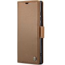 Xiaomi Redmi 13C 4G / Redmi 13C 5G / Poco C65, Oldalra nyíló tok, stand, kártyatartóval, RFID technológiával, Wooze CaseME, barna